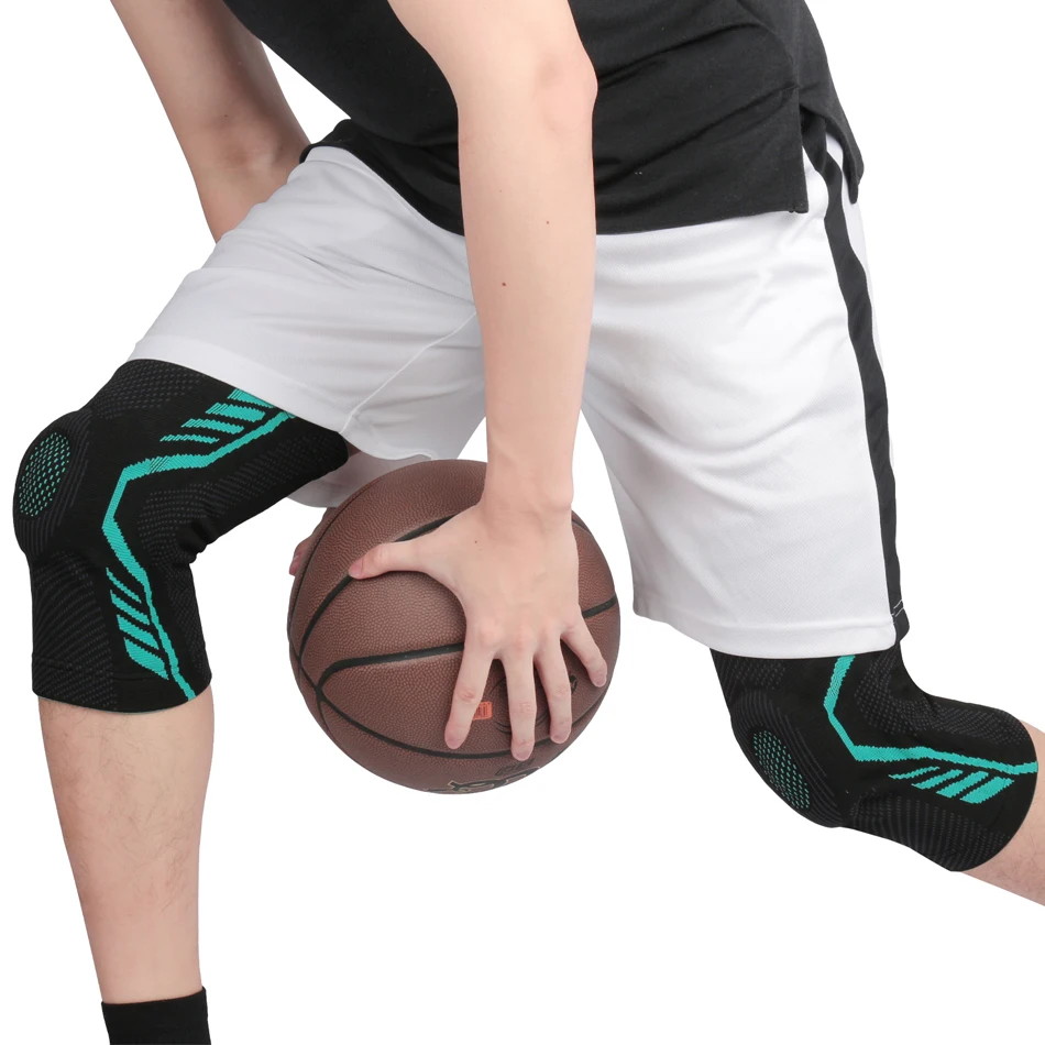 WorthWhile 1/2PCS Silicon Padded Basketball Knee Pads Patella Brace Kneepad Joint Support Fitness Protector Compression Sleeve | Спорт и