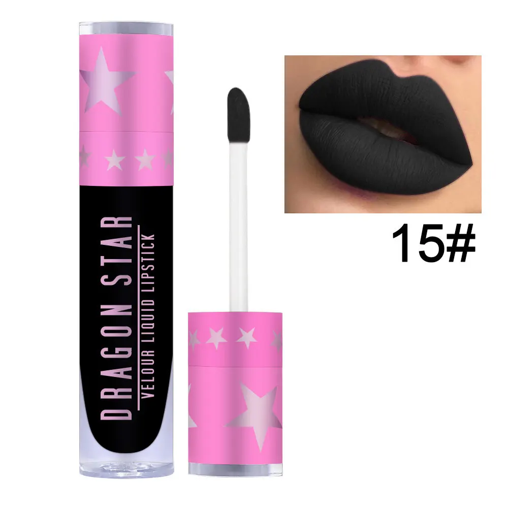 

10-Color Lipstick Matte Velvet Lipglaze Natural Non-Stick Cup Lipgloss Lasting Waterproof Lip Pencil Star Shape Sexy Cosmetics