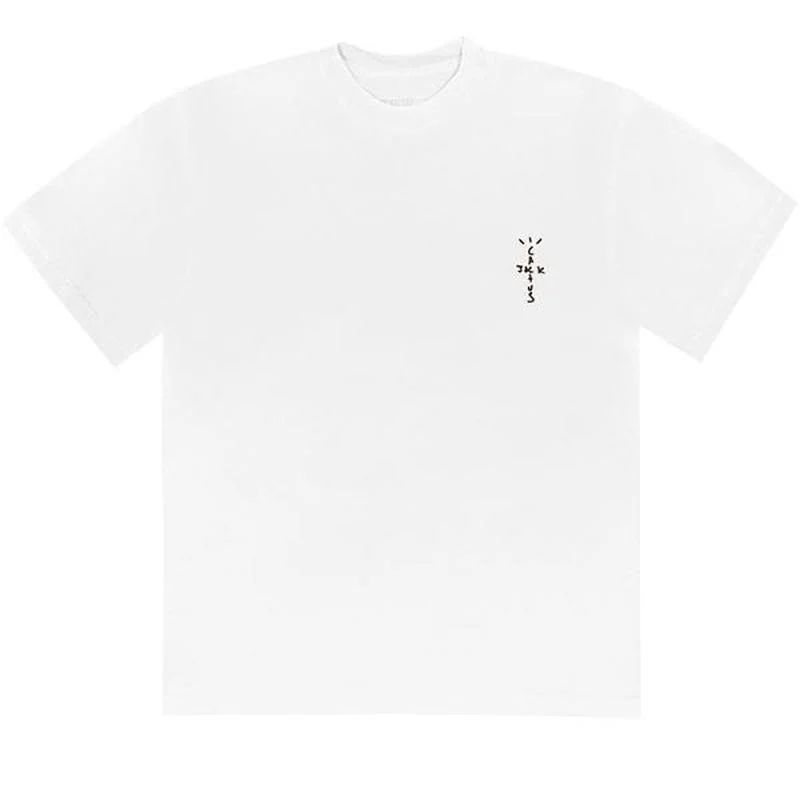 

Футболка 21SS с надписью на груди, логотипом кактуса Джека, Однотонная футболка из 100% хлопка, уличная одежда Канье Уэста, Футболки С КАКТУСОМ Джеком