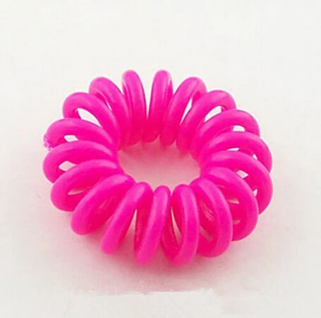 

1Pcs Elastic Clear Telephone Wire Hair Bands Plastic Spring Gum For Hair Ties No Crease Coil Hair Tie girl hair rope