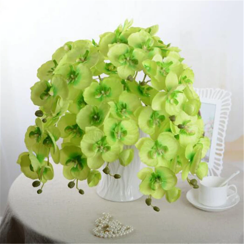 3 шт реалистичные искусственные орхидеи цветы фаленопсиса шелковые бабочки DIY