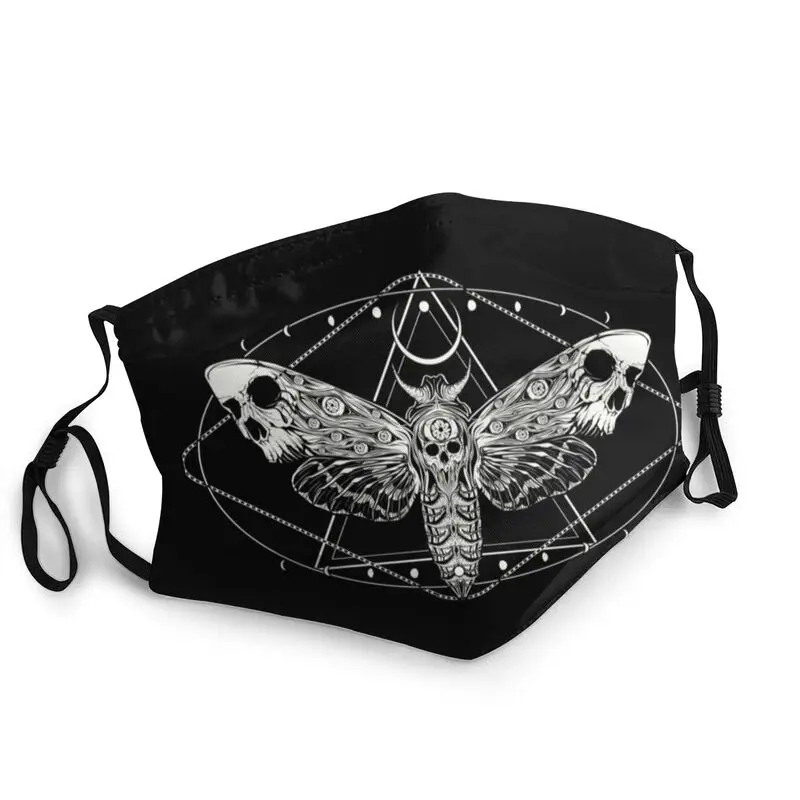 

Дышащая Маска для лица Surreal Death Moth для взрослых, готический пчелиный череп, пылезащитный чехол, респиратор, маска для рта