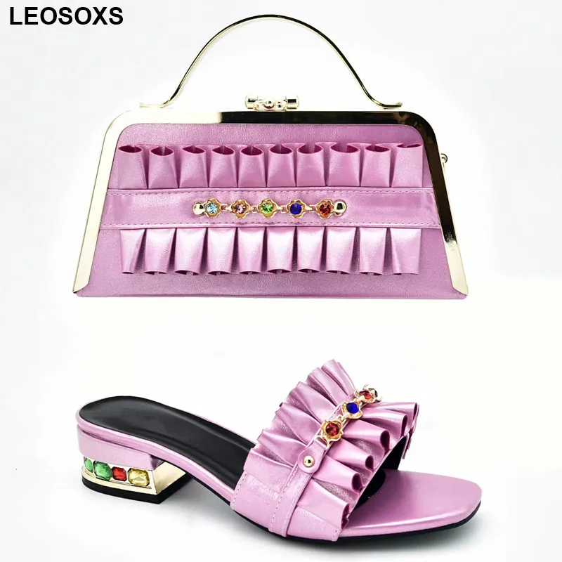 Latest Italian Shoes with Matching Bags Luxury Women Designers and Bag Sets for Ladies Sandals Heels | Обувь