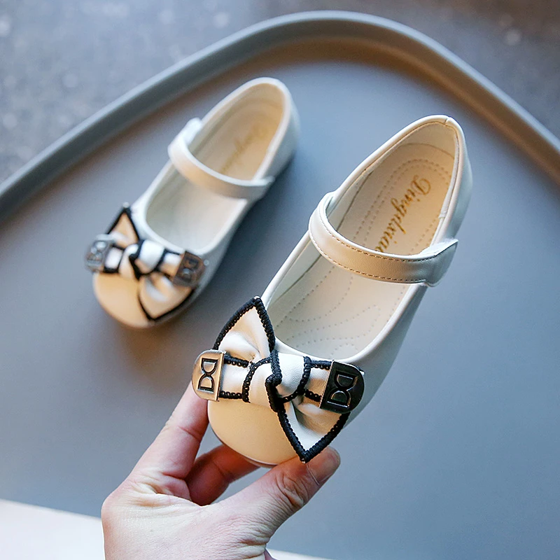 

Новинка 2022, детские сандалии для девочек, обувь принцессы, модная однотонная детская кожаная обувь с бантом для маленьких девочек, обувь для...