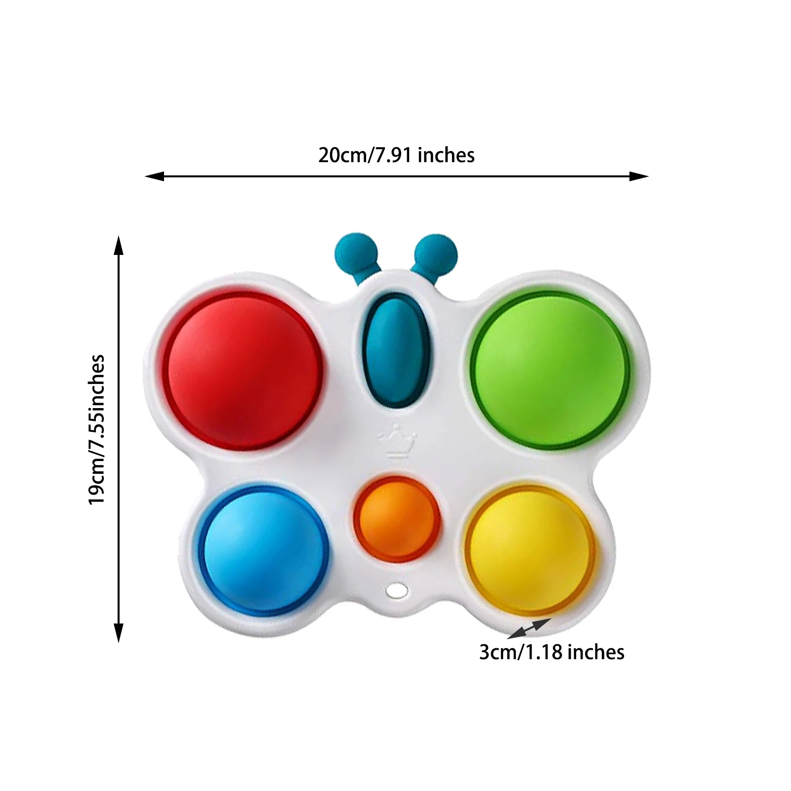

Silicone Bubbles Baby Butterfly Shaped Sensory Toy Grasp Stress Relief Toys Silicone Flipping Fidget Simple Dimple Board Toys