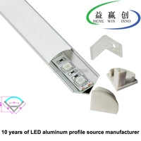 10 x 1m setslot 60 degree corner led aluminum channel al6063 anodized led profile channel for cabinet or wardrobe lights