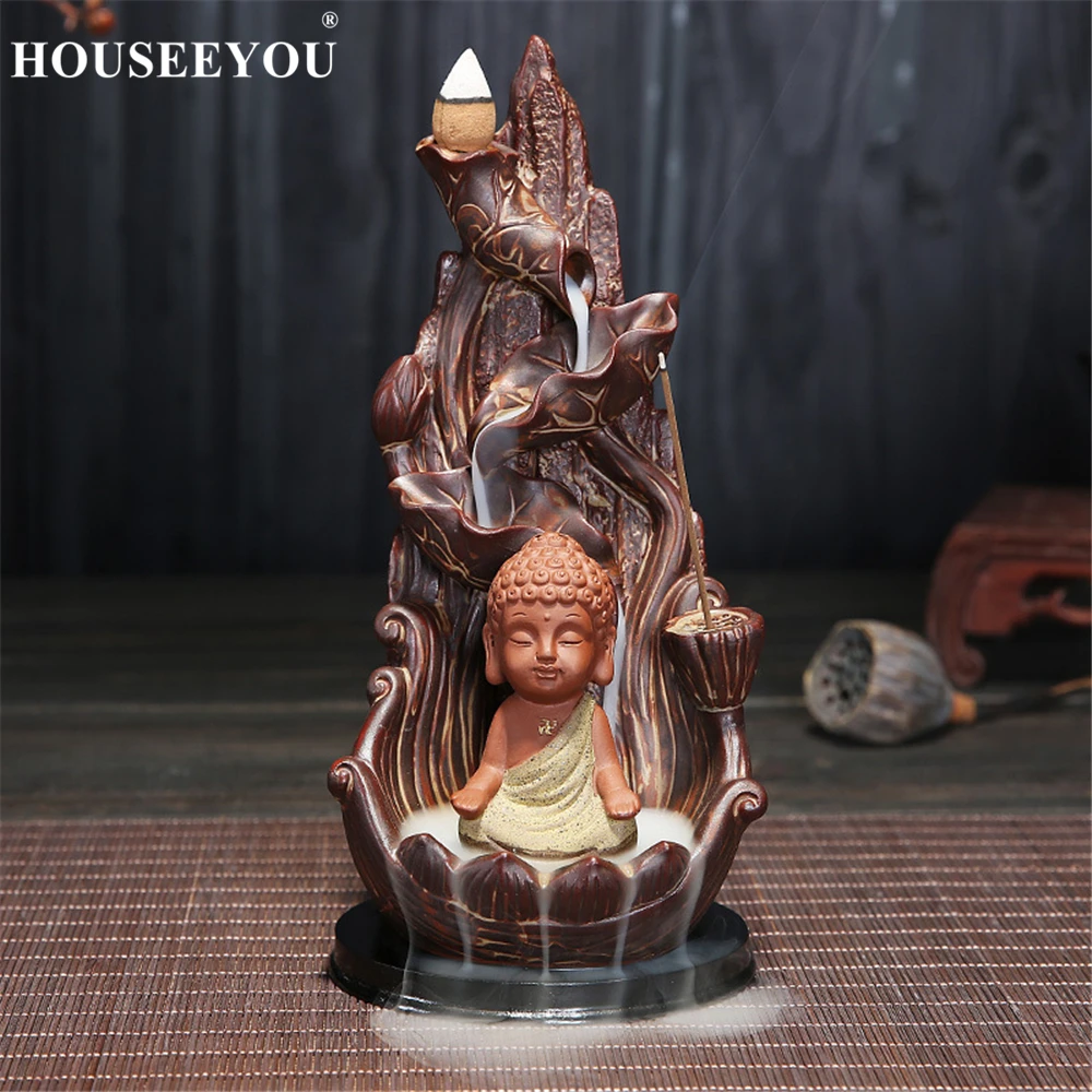 20 шт Бесплатная конусов + Новый Лотос Будда водопад обратная курильница