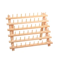 1 piece 60 spools of net wooden thread holder sewing organizer for