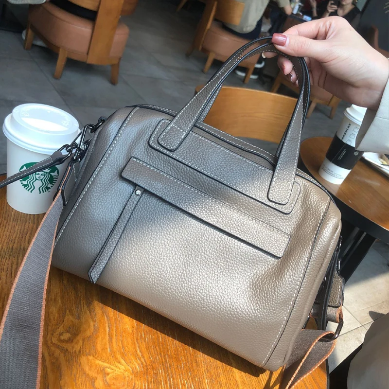 Сумка-тоут женская из коровьей кожи с 2 ремешками | Багаж и сумки