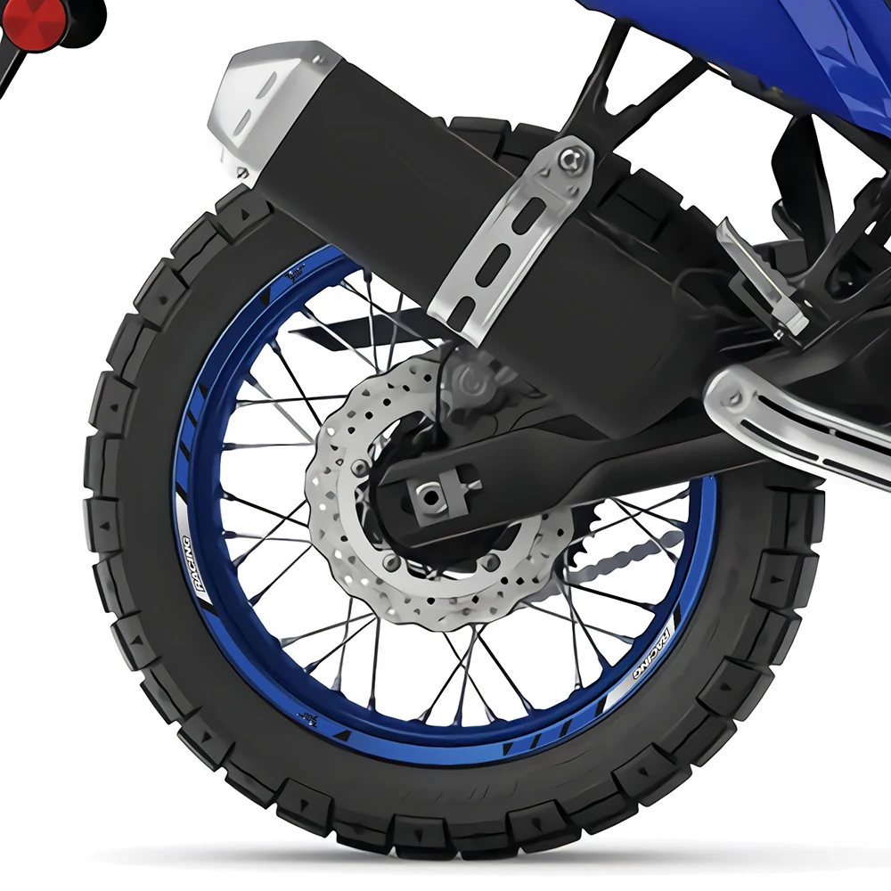 Motorcycle Front and Rear Wheels Edge Outer Rim Sticker Reflective Stripe Wheel Decals For Yamaha TENERE 700 tenere700