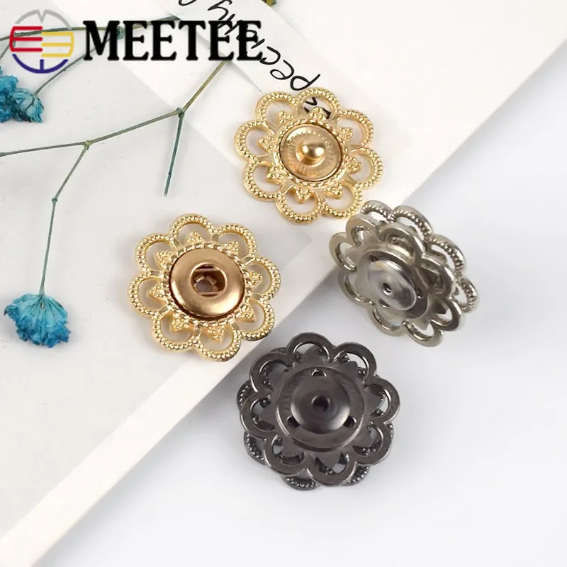 Meetee 10 комплектов пустотелые металлические кнопки 22/25 мм крепеж пресс-шпилька