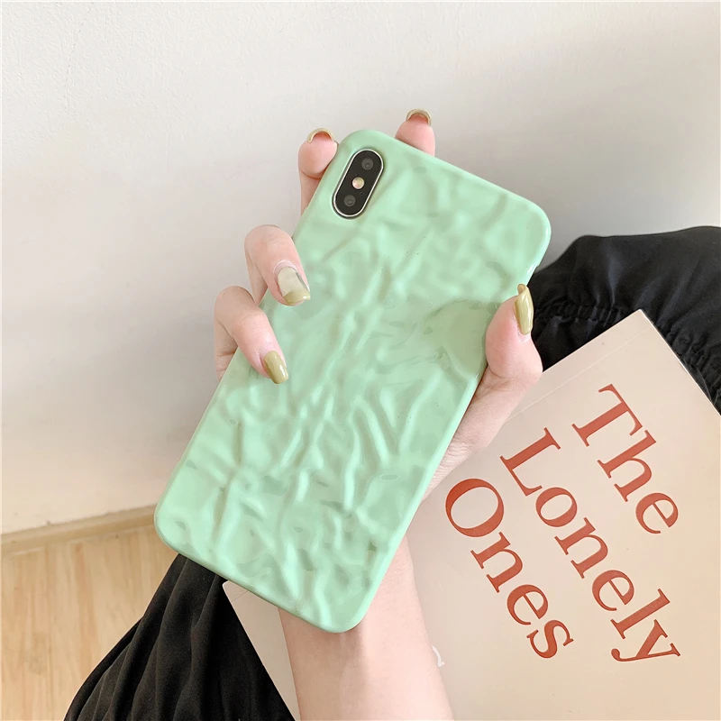 Gimfun Fold Bump Tpu чехол для iPhone X Xs Xr Xsmax 6 7 8 Plus милый противоударный мягкий силиконовый