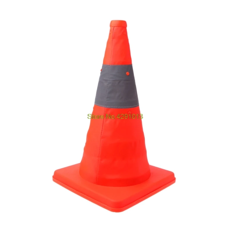 

42cm Folding Road Safety Warning Sign Traffic Cone Orange Reflective Tape Drop Shipping Support