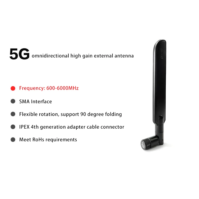 5G omnidirectional antenna for Quectel RM500Q-GL SIMCOM SIM8202G-M2 SIM8200EA-M2 HUAWEI MH5000-31 AirPrime EM9190 module |