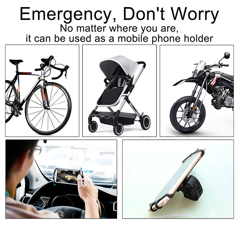 

Silicone Phone Bracket Bicycle Motorcycle Telephone Stand 360 Rotatabl Anti-drop GPS Phone Holder For iPhone Huawei Xiaomi Redmi