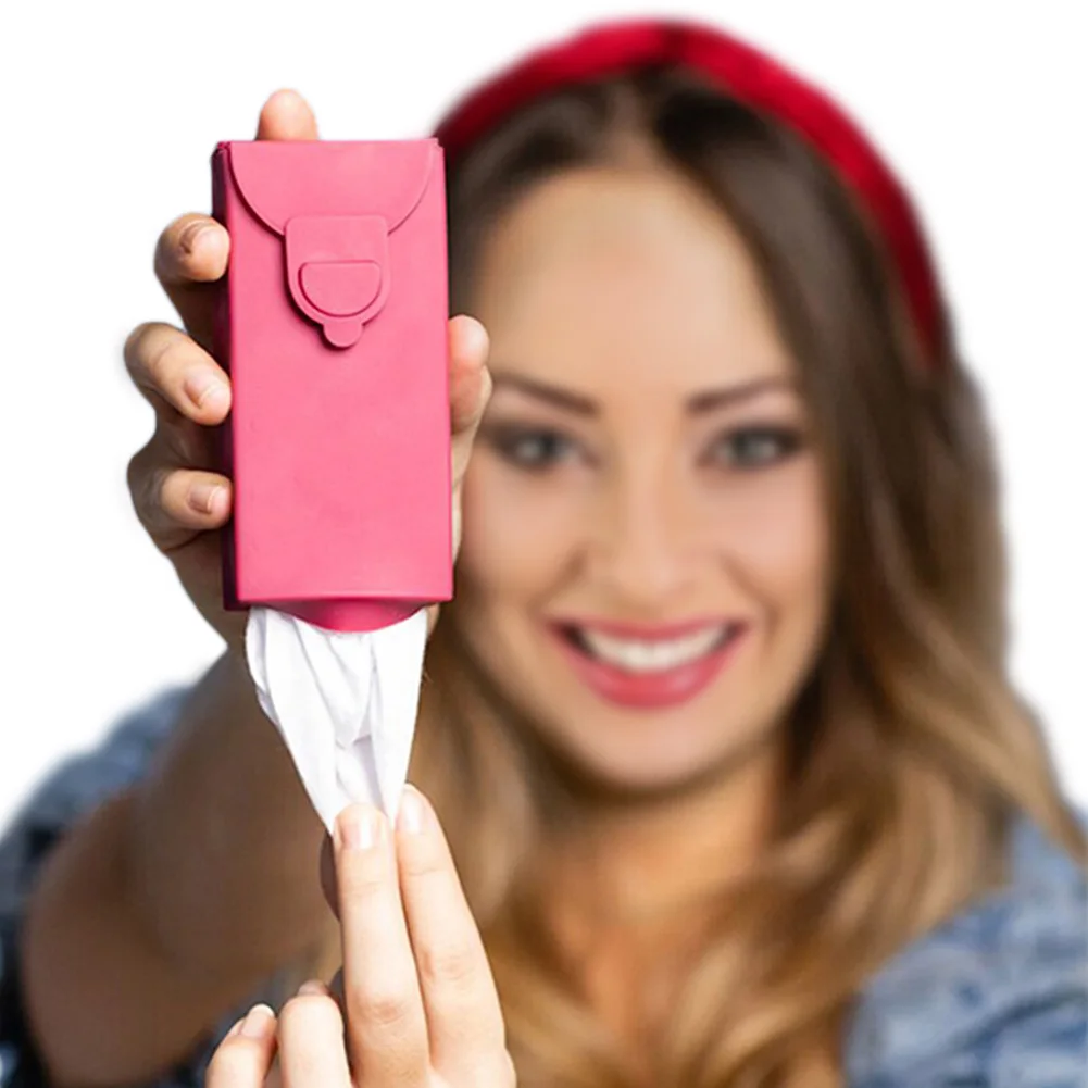 Портативный многоразовый пакет для салфеток носовой платок силиконовая коробка