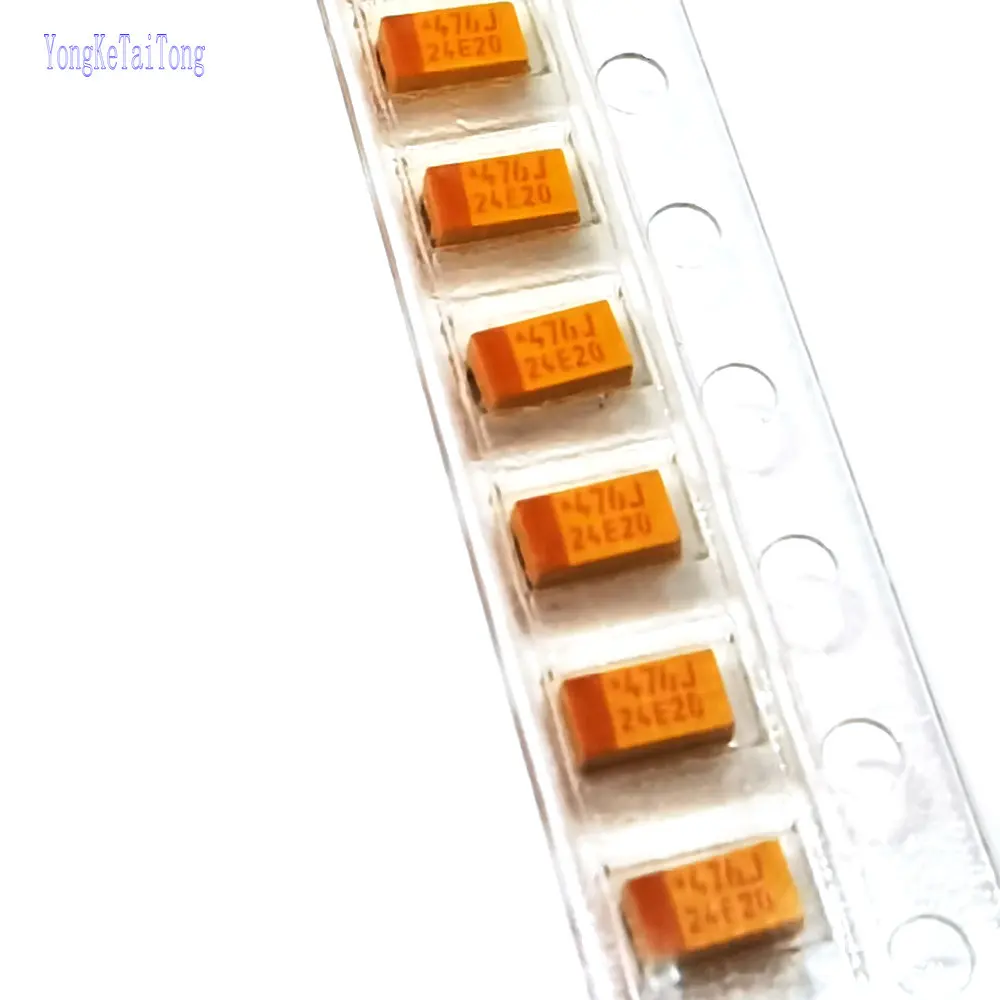 

100PCS New&Original 476J 47UF 6.3V A3216 10% TAJA476K006RNJ Tantalum Capacitor