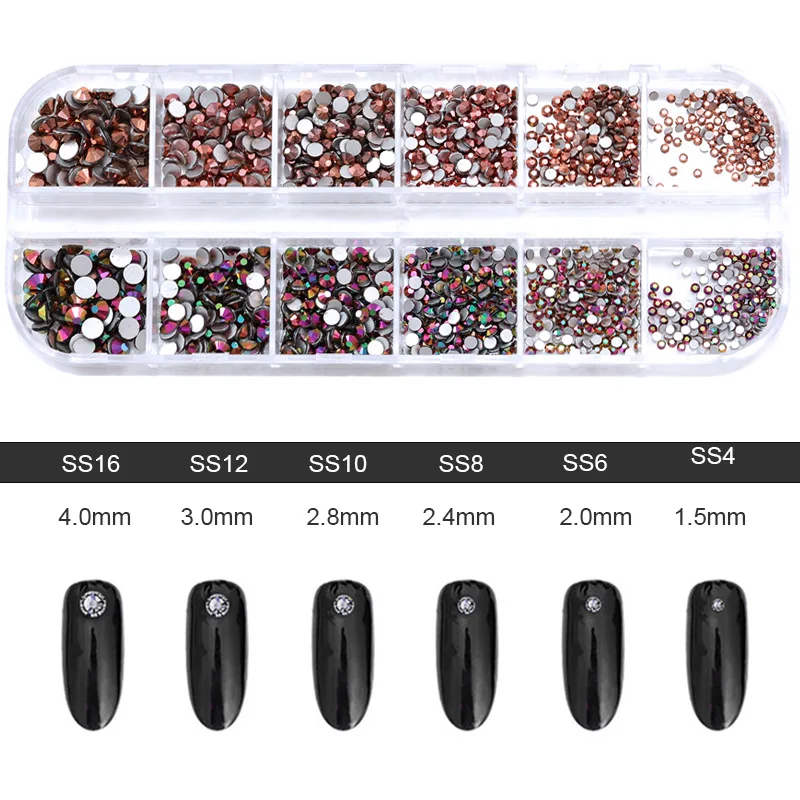 Высококачественный Набор стразов Красочные Стразы без горячей фиксации с