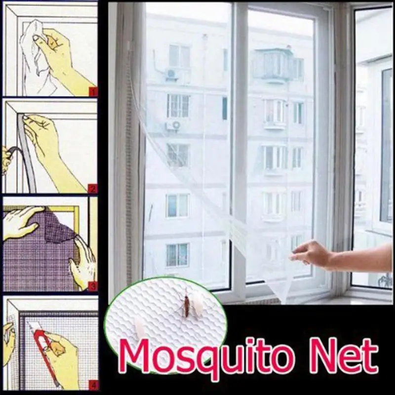 

Insect Mesh Window Screen Net Mosquito Bug Fly Netting Moth Window White Color Door & Window Screens Home Textile High Quality
