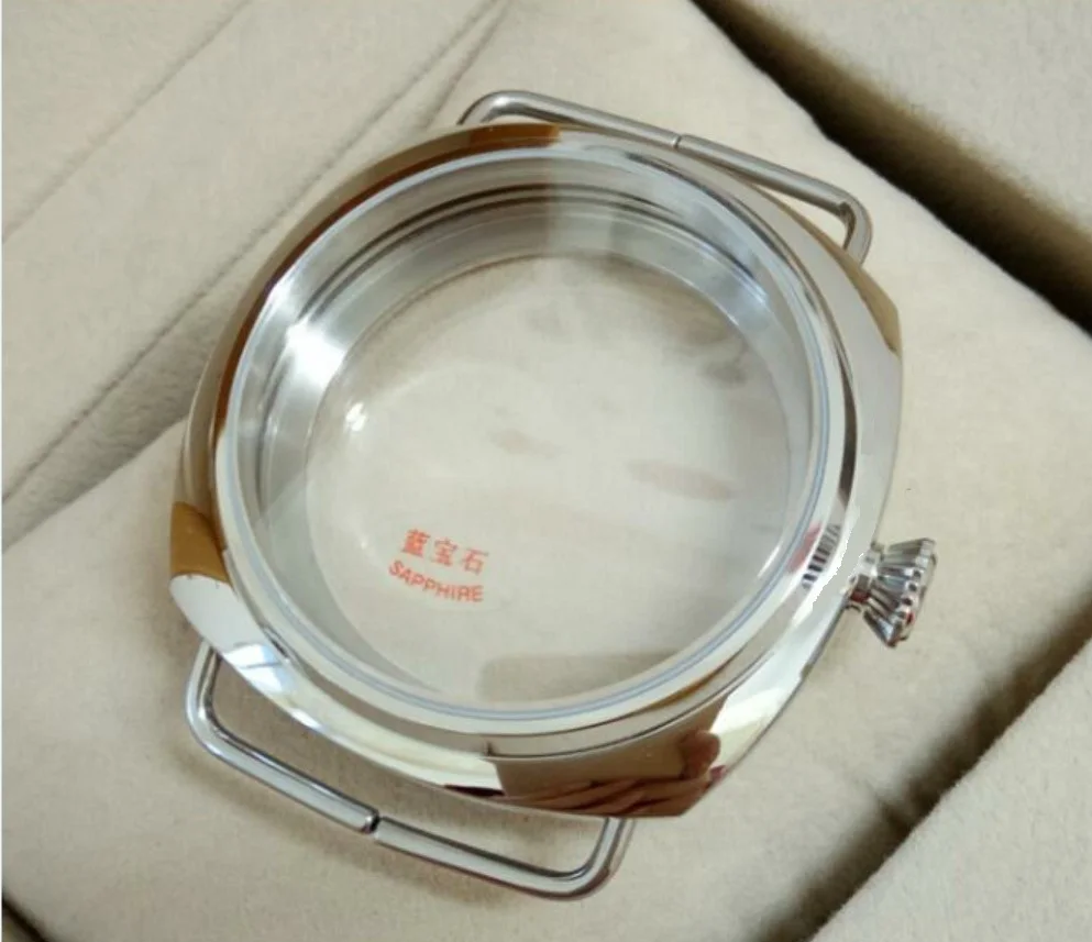 45 мм сапфировый Кристалл 316L чехол для часов из нержавеющей стали подходит 6497/6498