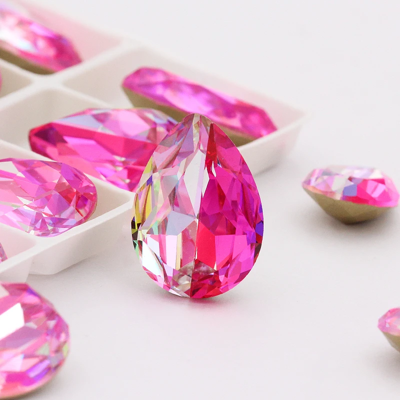 PIPATIAN капля Роза LS сверкающие стразы россыпью клей на изготовление одежды