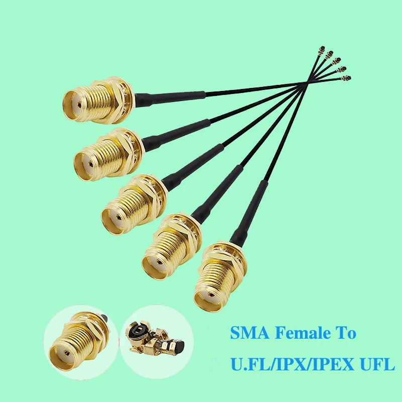 100 шт. RP SMA Female к U.FL/IPX/IPEX UFL RG1.13 антенна RF кабель в сборе K / для Mini PCI PCIe FPV|Соединители|