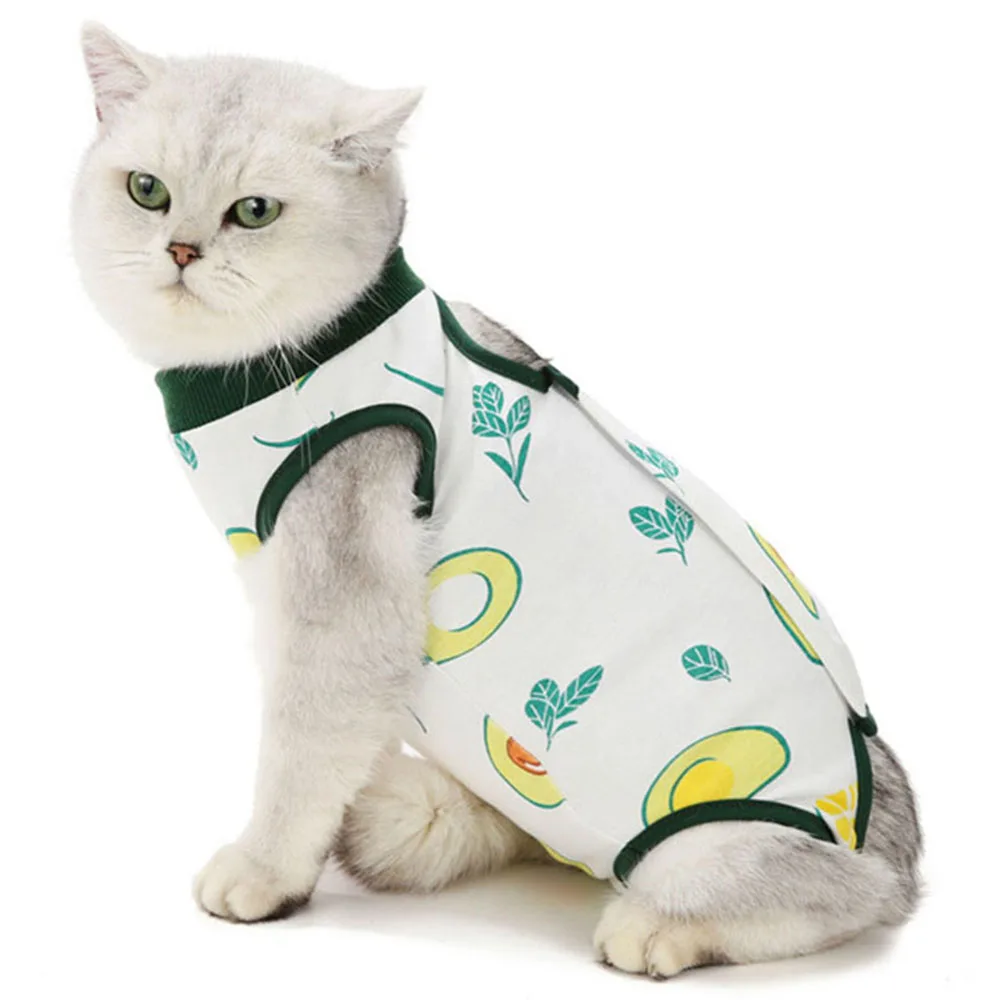 

Cat Surgery Recovery Suit Onesie Shirt After Surgery Puppy Dog Cat Clothes Abdominal Wounds Bandages Alternative Prevent Licking