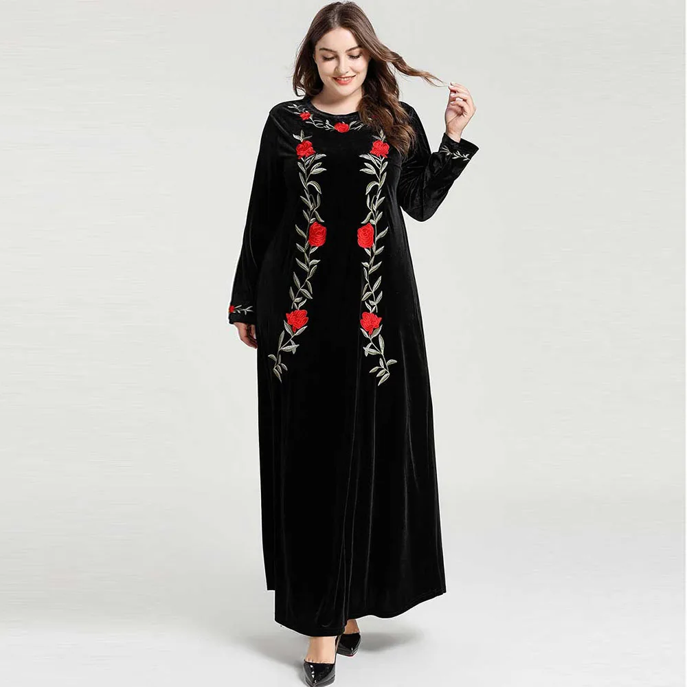 Мусульманское платье с цветочным рисунком турецкое кимоно Abaya Дубай абаи для