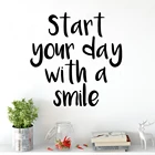 Настенные ПВХ Стикеры с забавной улыбкой, настенная бумага для гостиной, спальни, водонепроницаемые настенные Стикеры