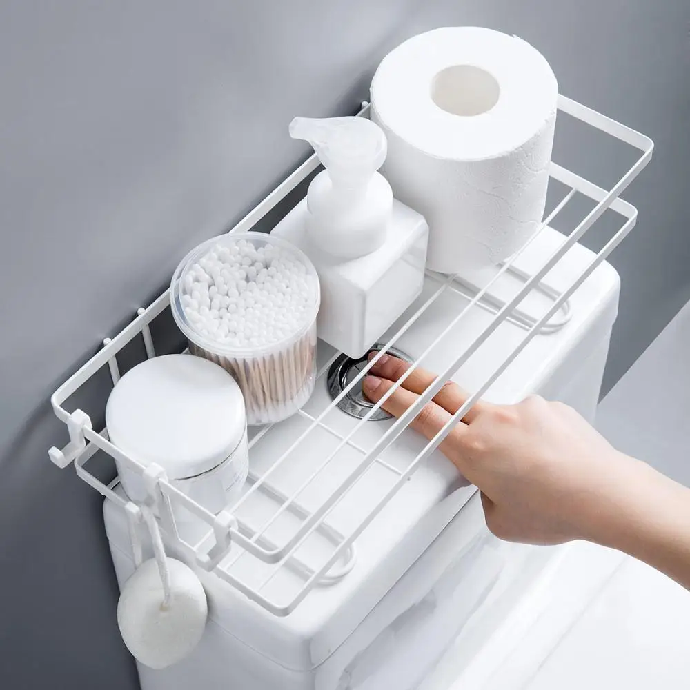 

Bathroom Shelves Toilet Accessories Steel Wire Basket Paper Rack Soap Shampoo Container Cosmetics Holder Kitchen Organizer Hooks