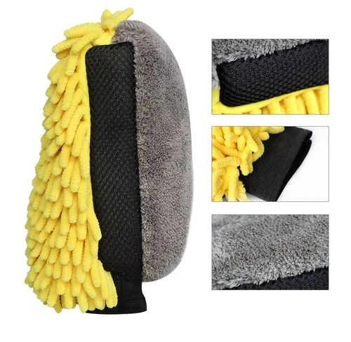 

Car Wash Gloves Fine Plush Waterproof Coral Velvet Gloves Car Wash Thick Wipe Cloth Multi-function Car Wash Tool 26 * 17cm