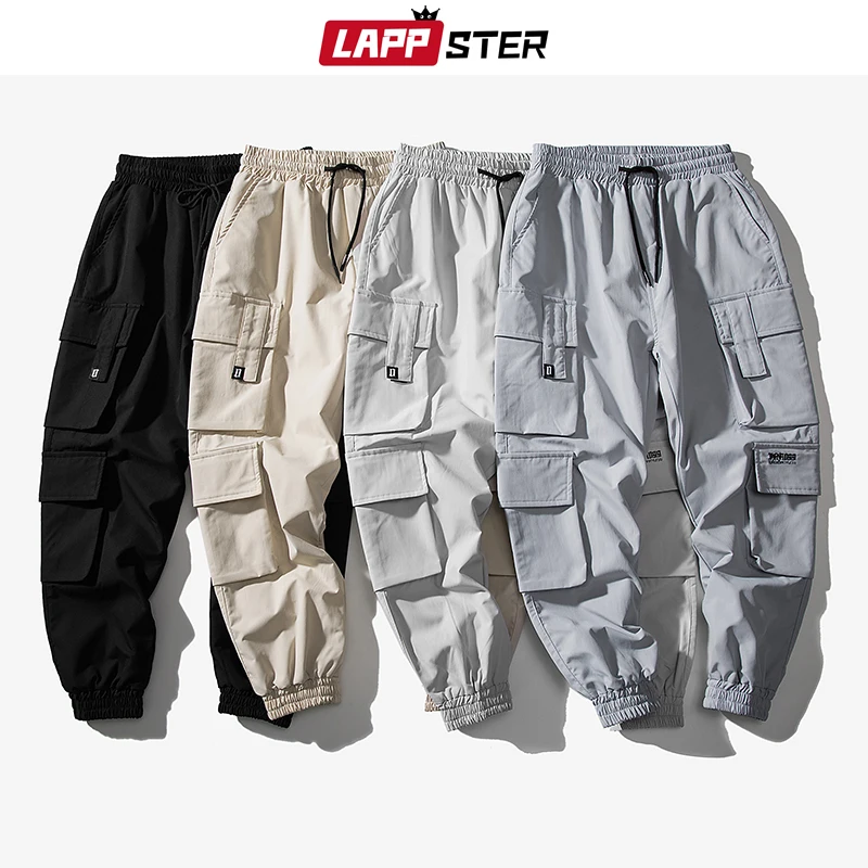 LAPPSTER Мужские Streetwear бегуны Брюки 2019 Mens Hip Hop Black Тренировочные штаны мужчины