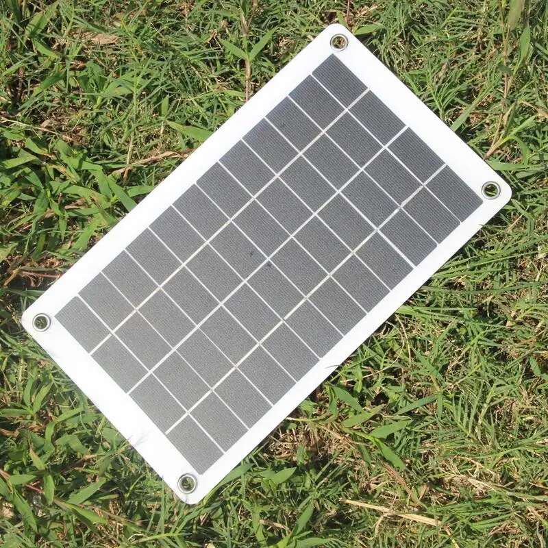 BUHESHUI 8W 12V Solar Panel Transparent Semi-flexible Polycrystalline  DIY Solar Panel charger Outdoor Connector DC 12V Battery