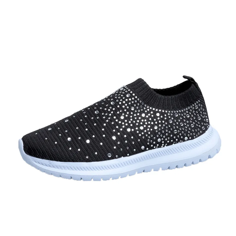 

Light Sneakers Women Breathable Mesh Vulcanized Shoes Outdoor Flat Slip-On Sock Shoes Women For Walking Plus Size 35-43 NVX184