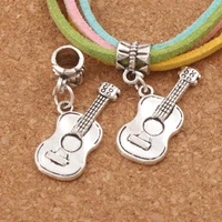 acoustic guitar music player charm beads 100pcs zinc alloy fit european bracelets jewelry diy b291 29 9x11 5mm