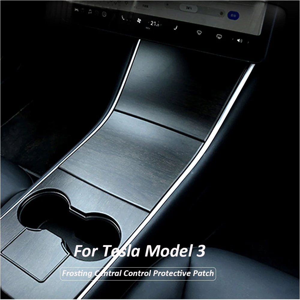 

Car Center Console Sticker Wrap Cover Interior Decoration Wrap Central Control Panel Protective Patch For Tesla Model3 2017-2020