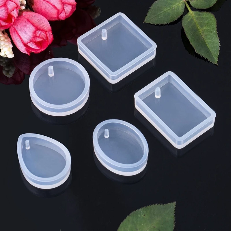 

20Pcs/Set Crystal Epoxy Resin Mold Keychain Pendant Casting Silicone Mould Kit