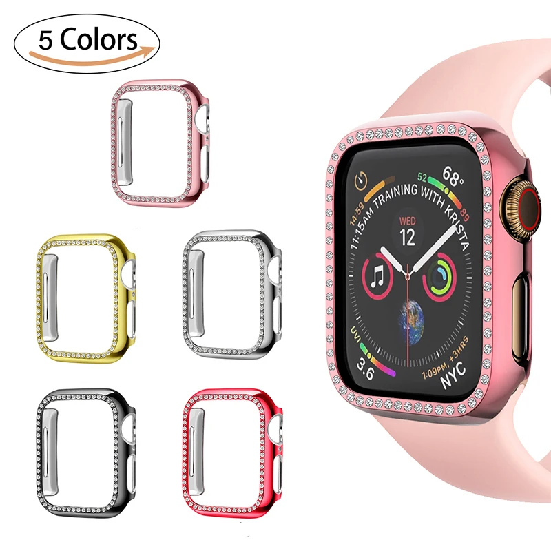 

Совместимый Чехол для Apple Watch, защитный чехол для макияжа с кристаллами и стразами