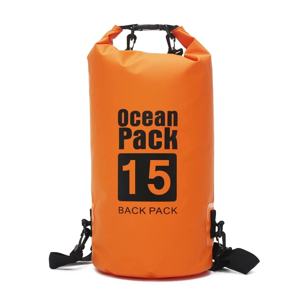 10L 15L Outdoor PVC Waterproof Dry Ocean Pack Bag Backpack For Impermeable Swimming Swim Beach Bag Backpack River Trekking Bags