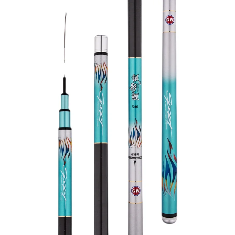 3.6/4.5/5.4/6.3/7.2m Fishing Rod Carbon Fiber Taiwan Angeln Pole Peche En Mer Ultra-light Super Hard 28-tune Carp Fishing Rod