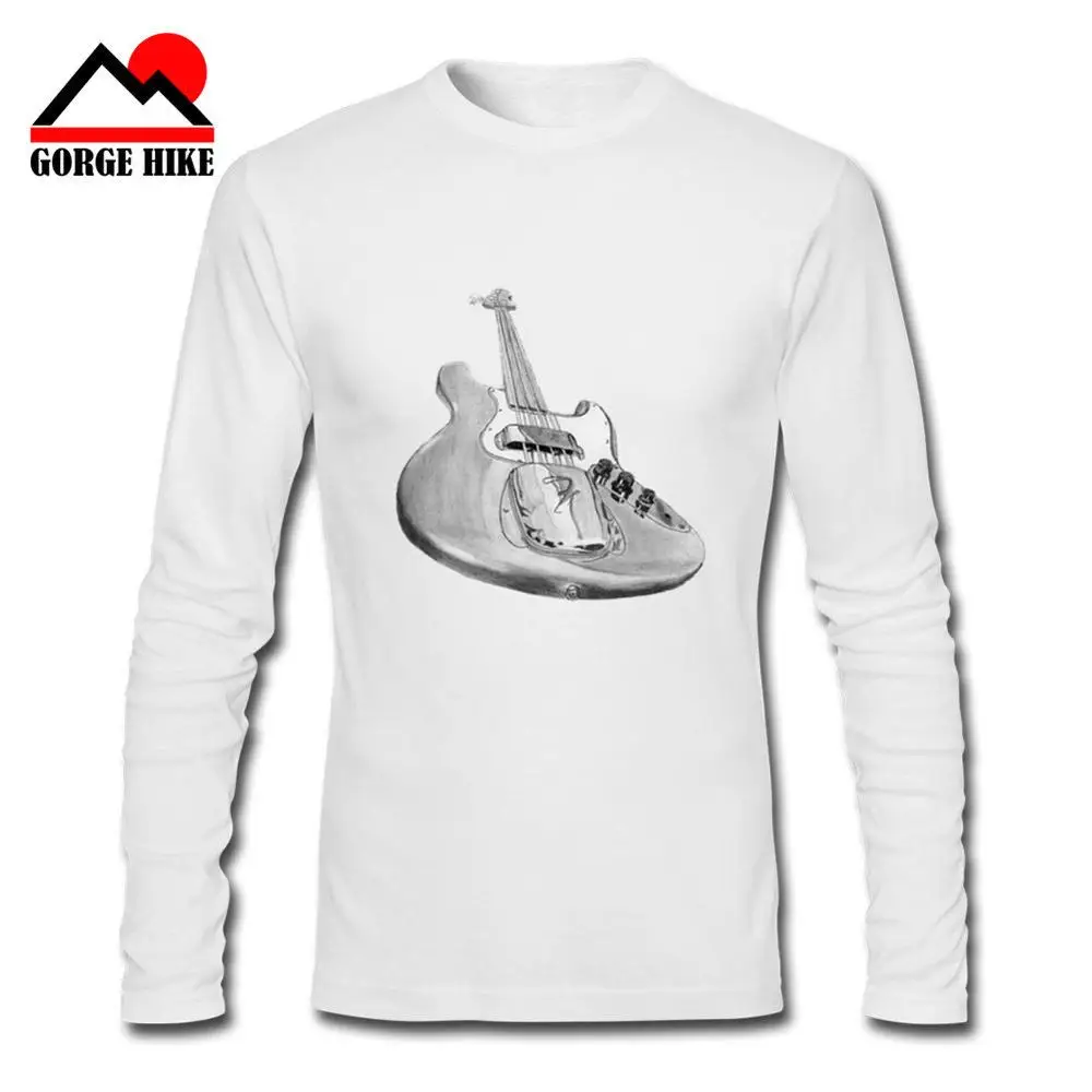 Музыка бас гитара футболка с длинным рукавом на заказ бренд DJ одежда хип хоп Пара