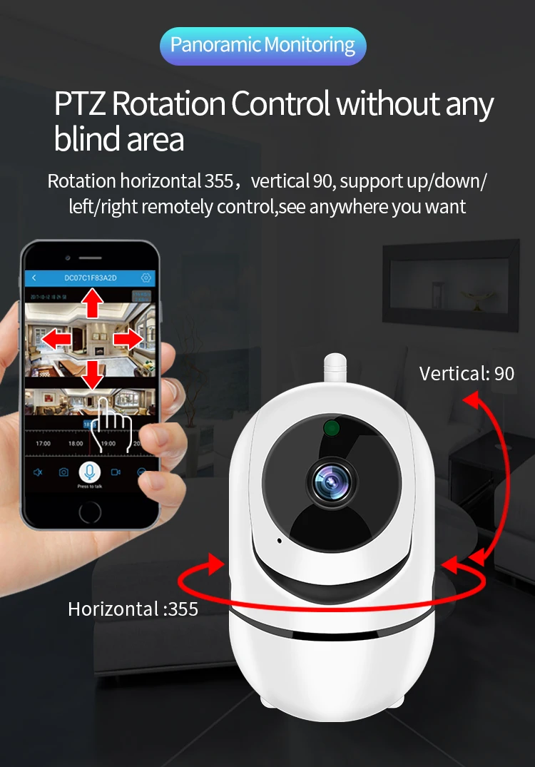 Умная IP камера WiFi Беспроводная CCTV камера наблюдения ИК ночного видения P2P ip-камера безопасности