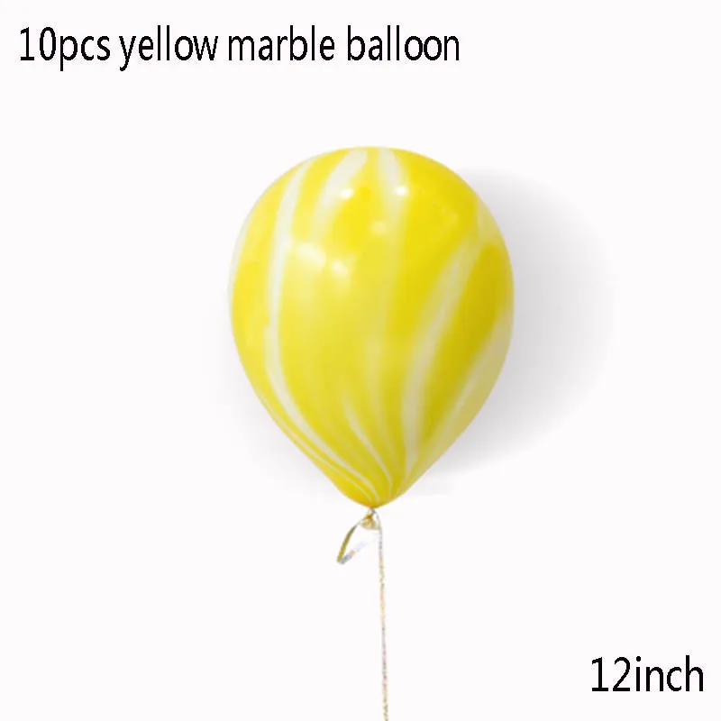 10pc yellow marble Строительные вечерние Предупреждение ющий стикер ленты DIY инженерный автомобиль экскаватор тема детский день рождения, день рождение мальчика вечерние украшения - Цвет: 10pc yellow marble