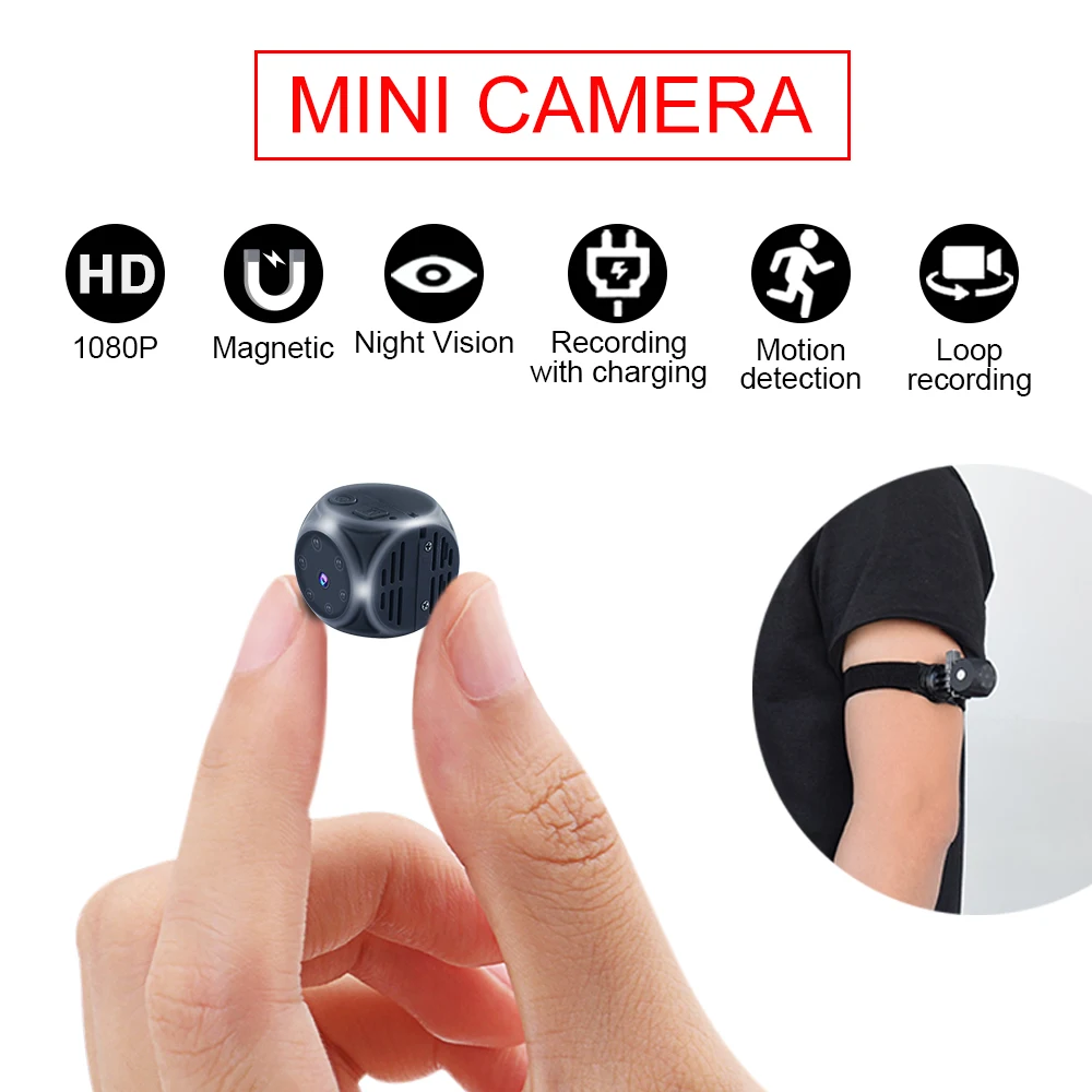 Мини камера MD21A 1080P HD микро диктофон записывающая инфракрасное ночное видение