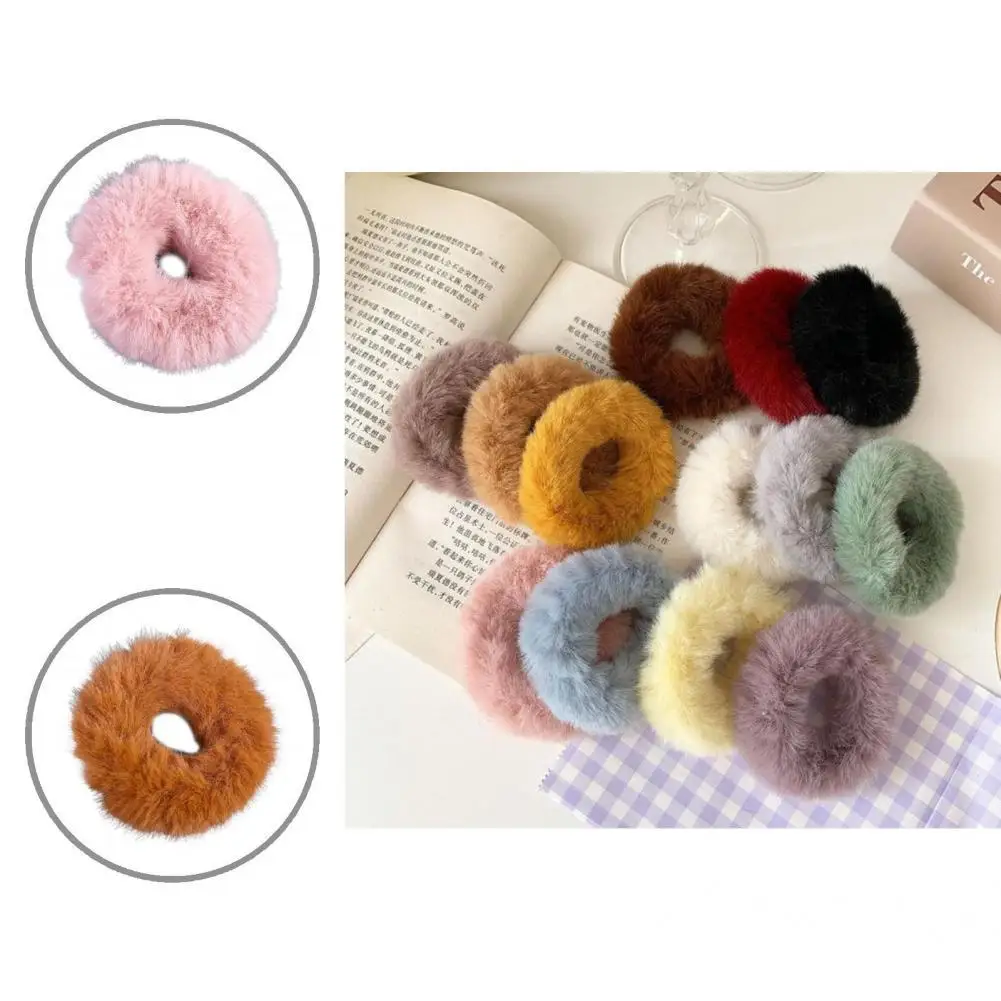 

Great Ponytail Headbands Delicate Big Ring Pure Color Hair Rope Bands Hair Tie Hair Band