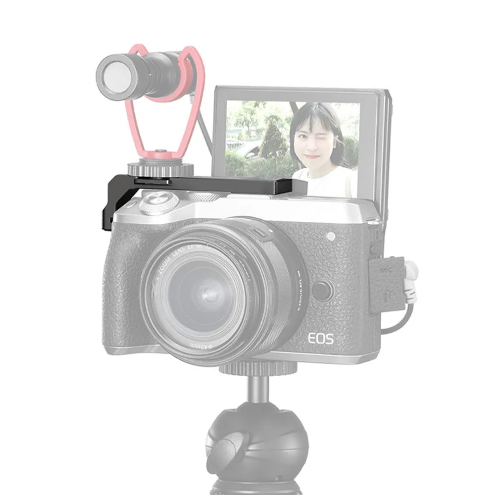 

Алюминиевый микрофон из сплава заполняющий светильник для камеры Canon M6 Mark II PartsExtension кронштейн для холодного башмака