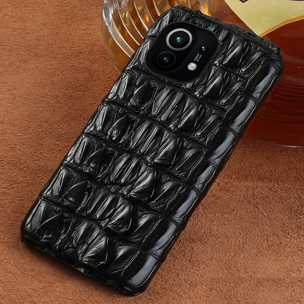 Luxury crocodile Leather case for Xiaomi Mi 10 11 Ultra 10T Lite 9T Poco X3 Pro F3 Cover for Redmi Note 10 Pro 10S Note 9 8 pro