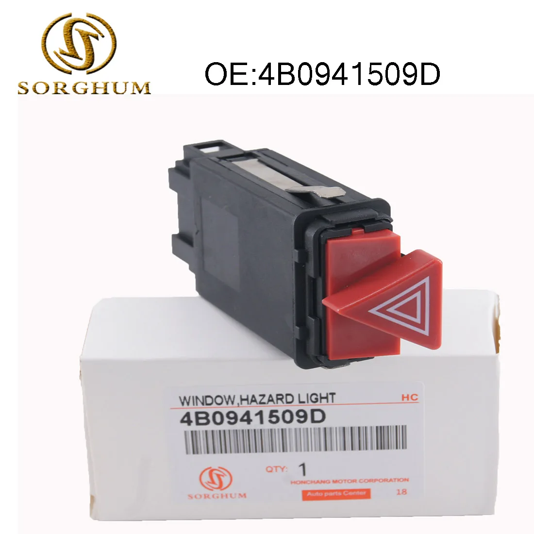 Emergency Hazard Warning Light Flasher Switch Turn Signal Relay Dash Red Button 4B0941509D For Audi A6 S6 RS6 C5