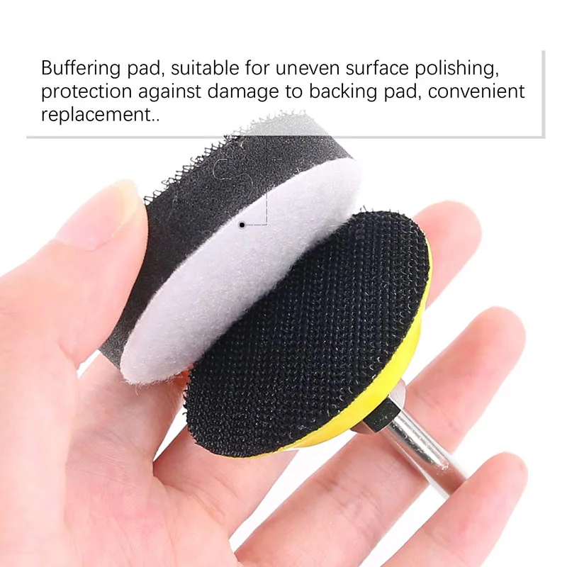 

10Pcs 2 Inch (50mm) Sanding Discs Pad Kit Soft Foam Layer Buffing Pad for Hook and Loop Sanding Pad Drill Grinder