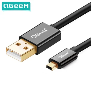Кабель USBMini USB QGeeM, для зарядки и передачи данных, поддержка быстрой зарядки, для сотовых телефонов, MP3, MP4 проигрывателей, GPS, цифровой камеры, жесткого диска